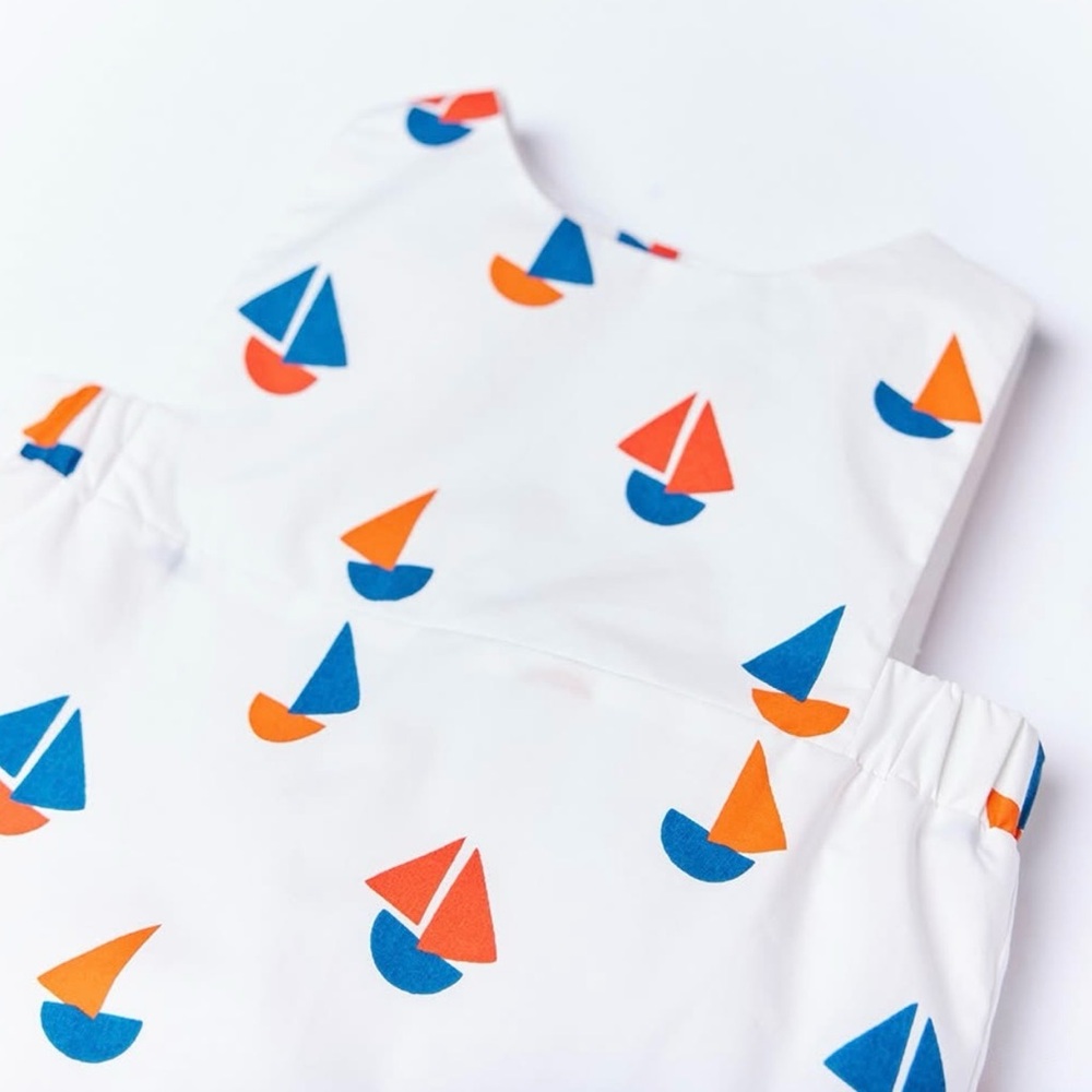 Jacadi Baby Unisex Sailboat Romper - Size 12M - Picture 15 of 16